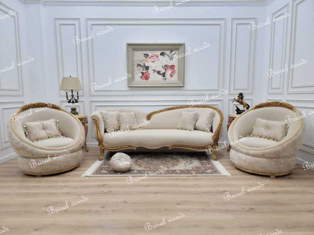 Sleak Carved Sofa Set