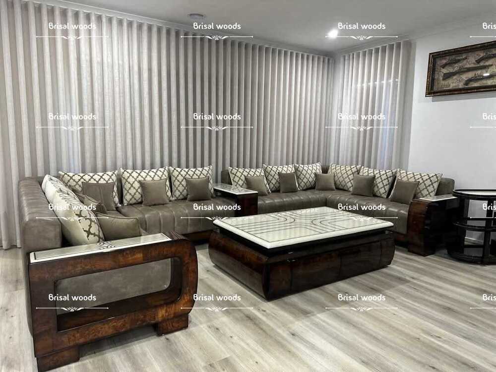 L Shape Sofa Set With Center Table - Color: Different Available