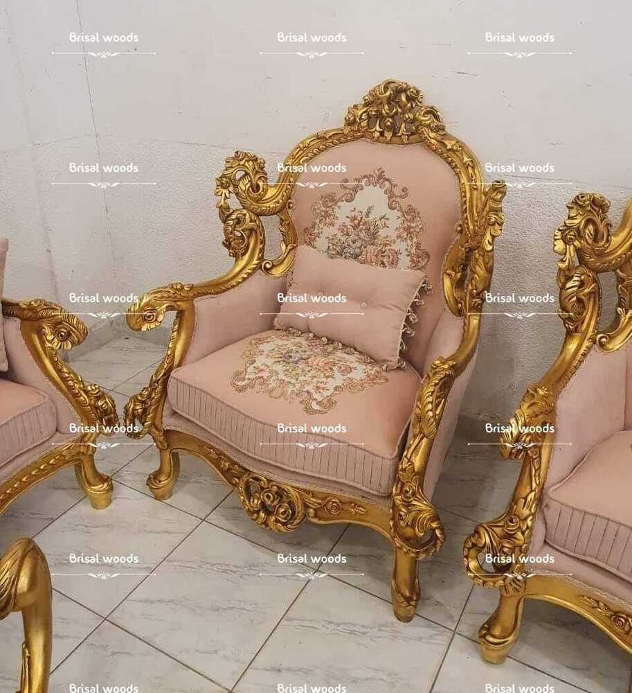 Elegent gold Finish Luxury Sofa Set