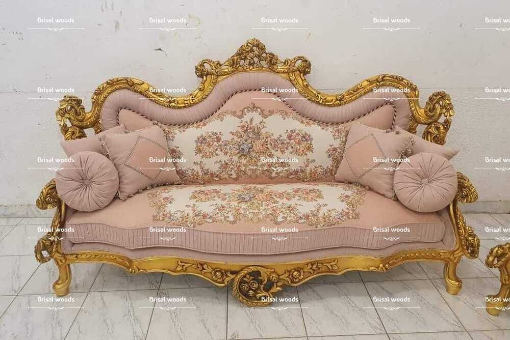Elegent gold Finish Luxury Sofa Set