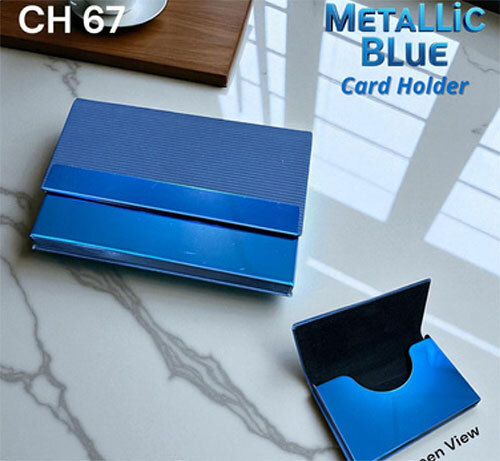 Ch 67 Metallic Blue Card Holder - Features: Corrosion Resistance