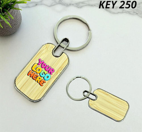 Metal Wooden Keychain