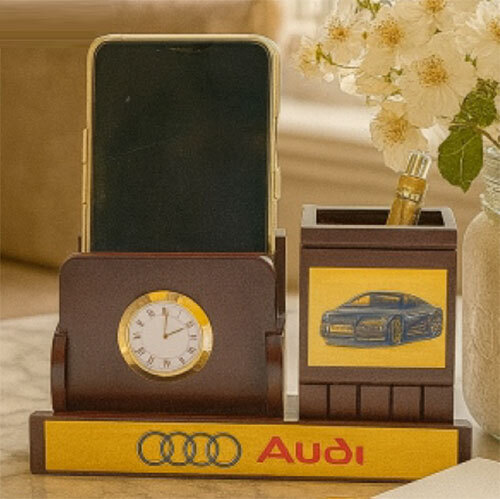 Jp-10 Wooden Pen Holder - Color: Brown