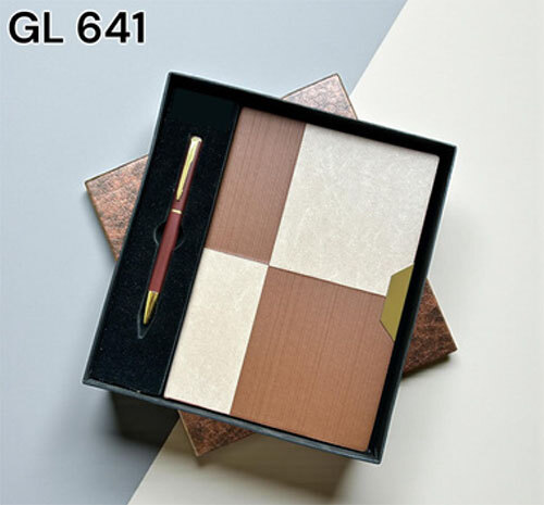 Gl 641 Pen & Nootbook Combo Sets - Color: Brown