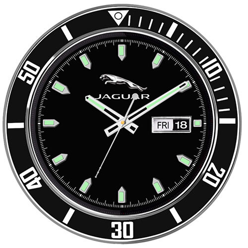Chrome Finish Wall Clock - Color: Black