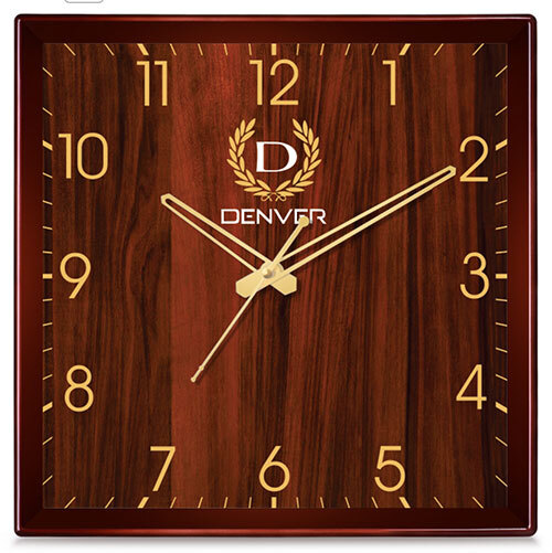 Gloss Finish Wall Clock - Color: Brown