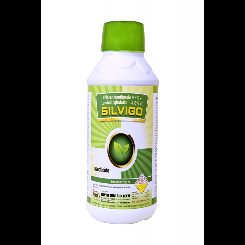 Silvigo Chlorantraniliprole 9.3%+lambdacyhalothrin 4.6% ZC एक कीटनाशक मिश्रण है जो प्रभावी नियंत्रण प्रदान करता है।