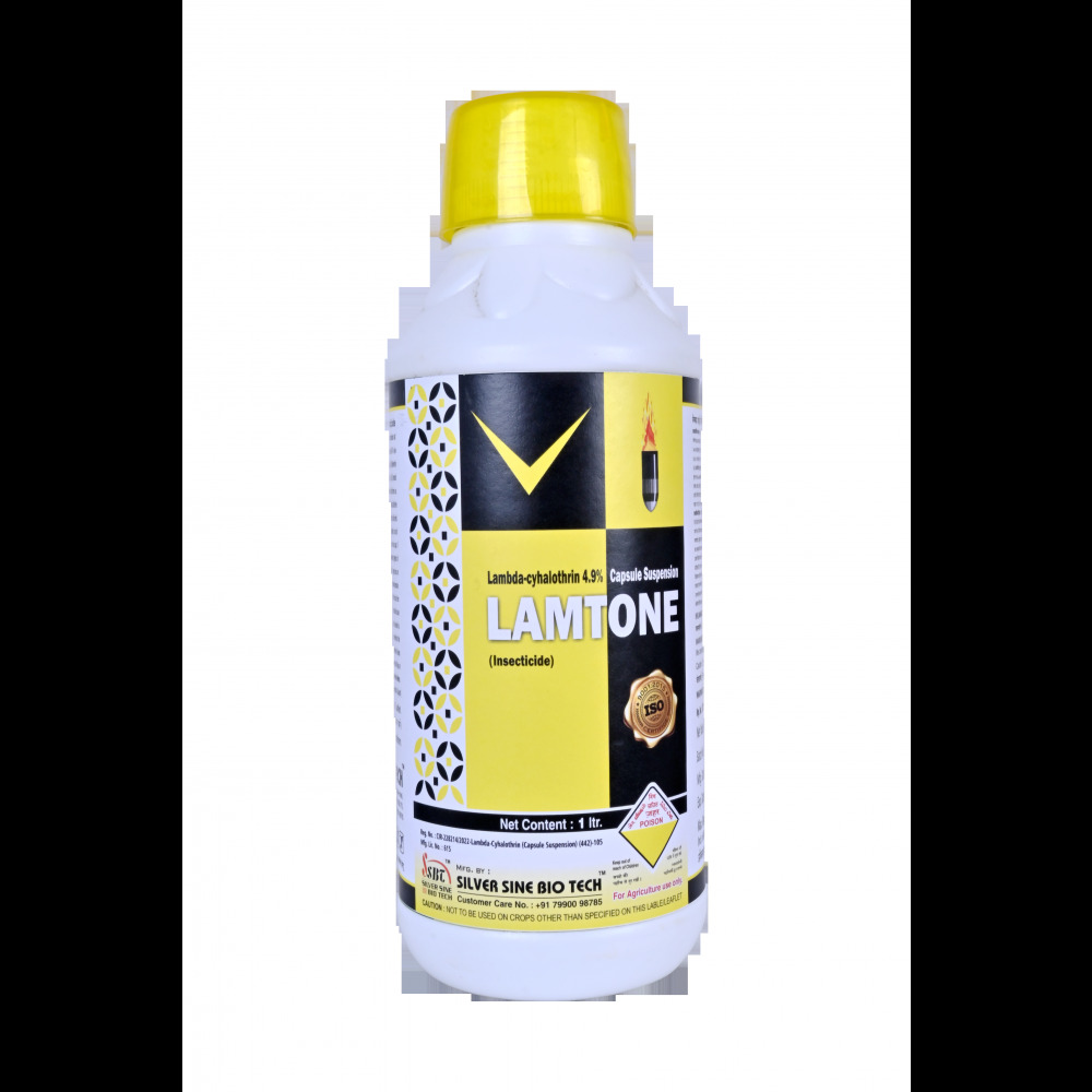 Lamtone Lambda Cyhalothrin 4.9% CS एक उच्च गुणवत्ता वाला कीटनाशक है जो प्रीमियम फॉर्मूलेशन के साथ तैयार किया गया है। यह कीटों के नियंत्रण में प्रभावी है और भूमि तथा फसलों की सुरक्षा के लिए एक उत्कृष्ट विकल्प है। इसका उपयोग फसलों में कीटों के प्रकोप को कम करने के लिए किया जाता है।