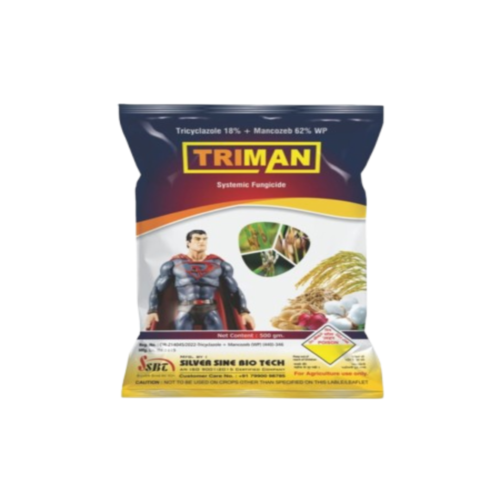 Triman Tricyclazole 18% + Mancozeb 62% Wp - Application: Agriculture