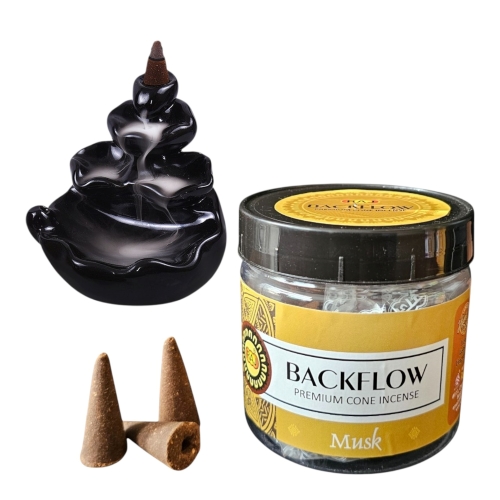 Musk Backflow Incense Cones 100G - Burning Time: 30 Minutes