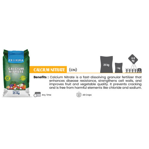 Calcium Nitrate Micro Nutrient Fertilizers - Application: Agriculture