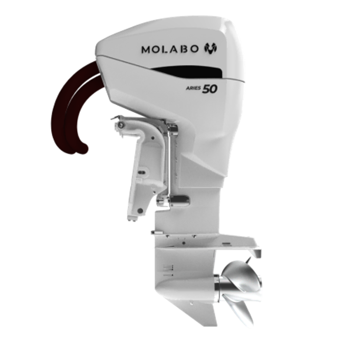 Molabo Aries R50 Outboard Motor (Electric Obm) - Color: White & Black