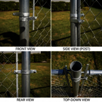 Mild Steel Chain Link Fencing - Color: Silver
