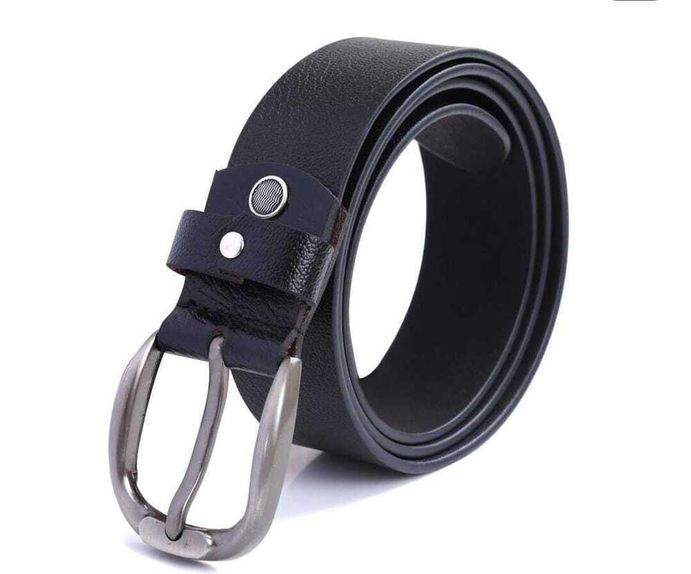 Black leather belt