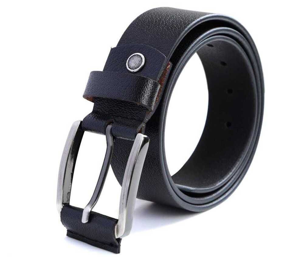 Black leather belt