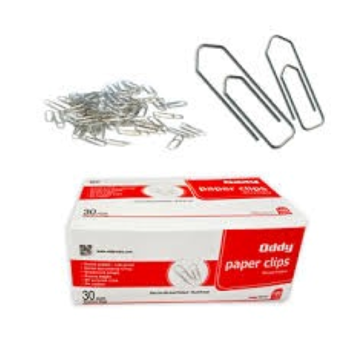 Oddy Paper Clips Streamlined Nickel Plated Rust Proof