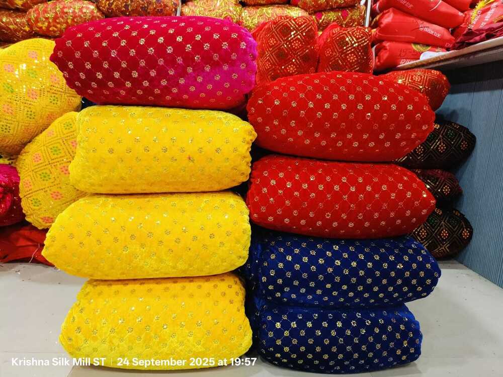 Viscos Velvet Fabric D -01 ( Bhagwan Poshak , Laddu gopal Poshak )