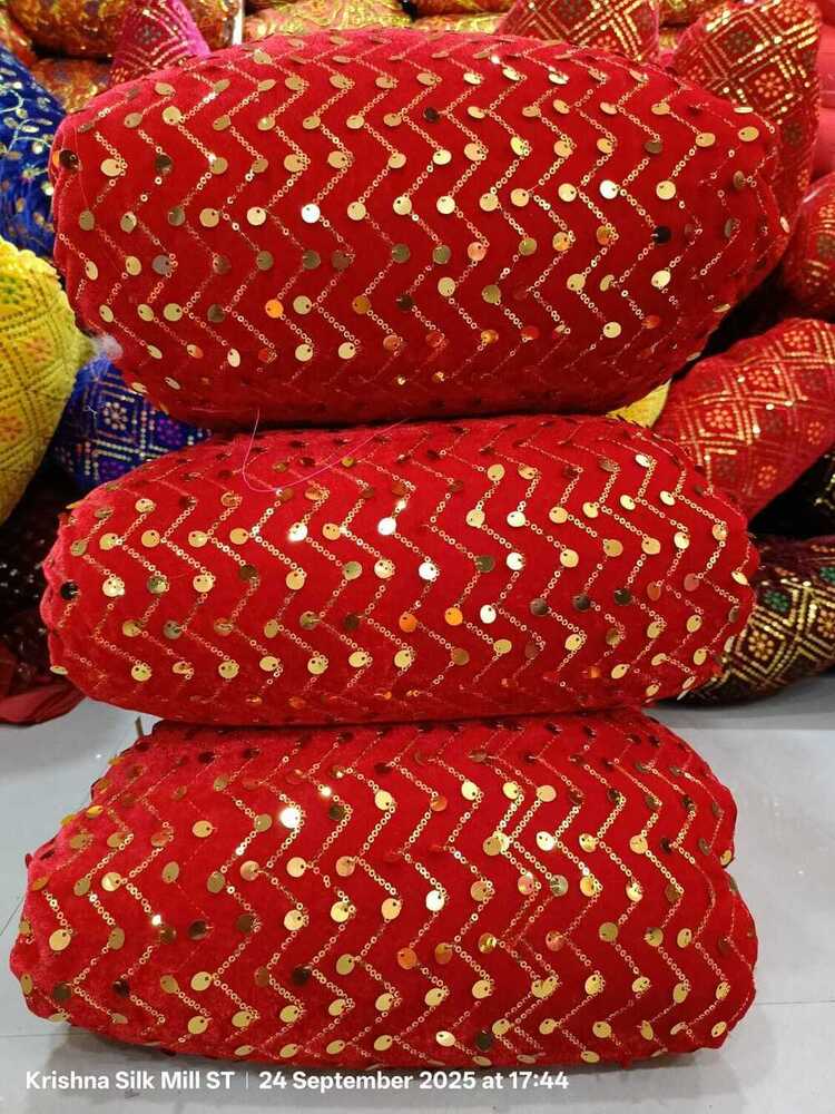 Viscos Velvet Fabric D -03 ( Bhagwan Poshak , Laddu gopal Poshak )