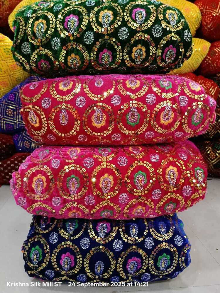 Viscos Velvet Fabric D -03 ( Bhagwan Poshak , Laddu gopal Poshak )