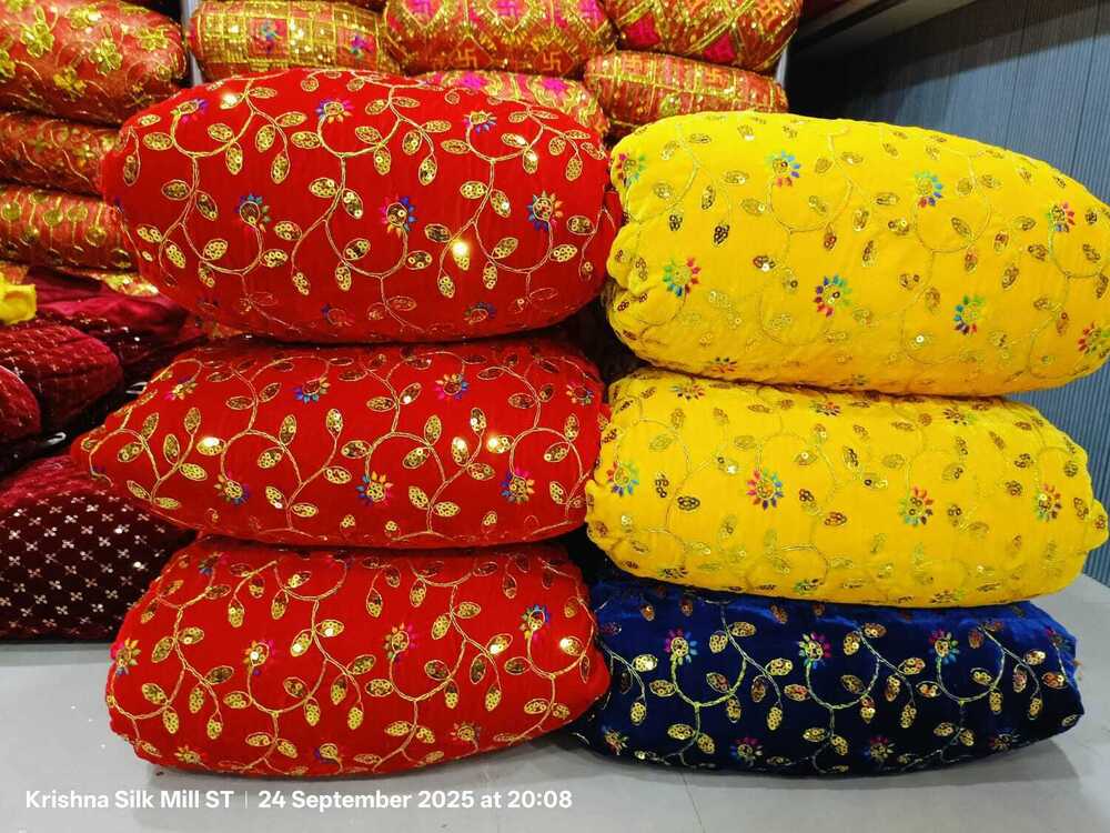 Viscos Velvet Fabric D -06 ( Bhagwan Poshak , Laddu gopal Poshak )
