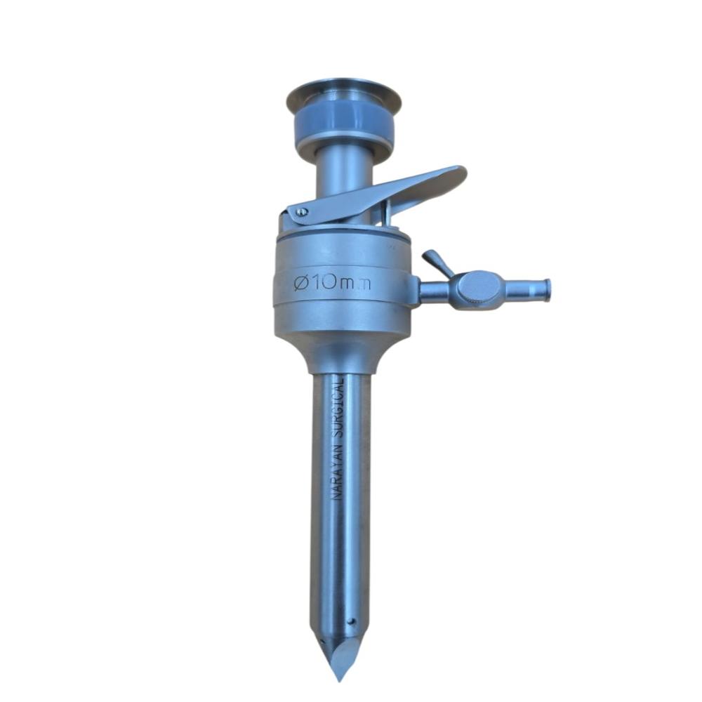 10 Mm Short Lenght Trocar Full Ss Autoclavable - Material: Steel