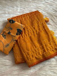 Kora Silk Saree - Bust Size: 44 Inch (in)