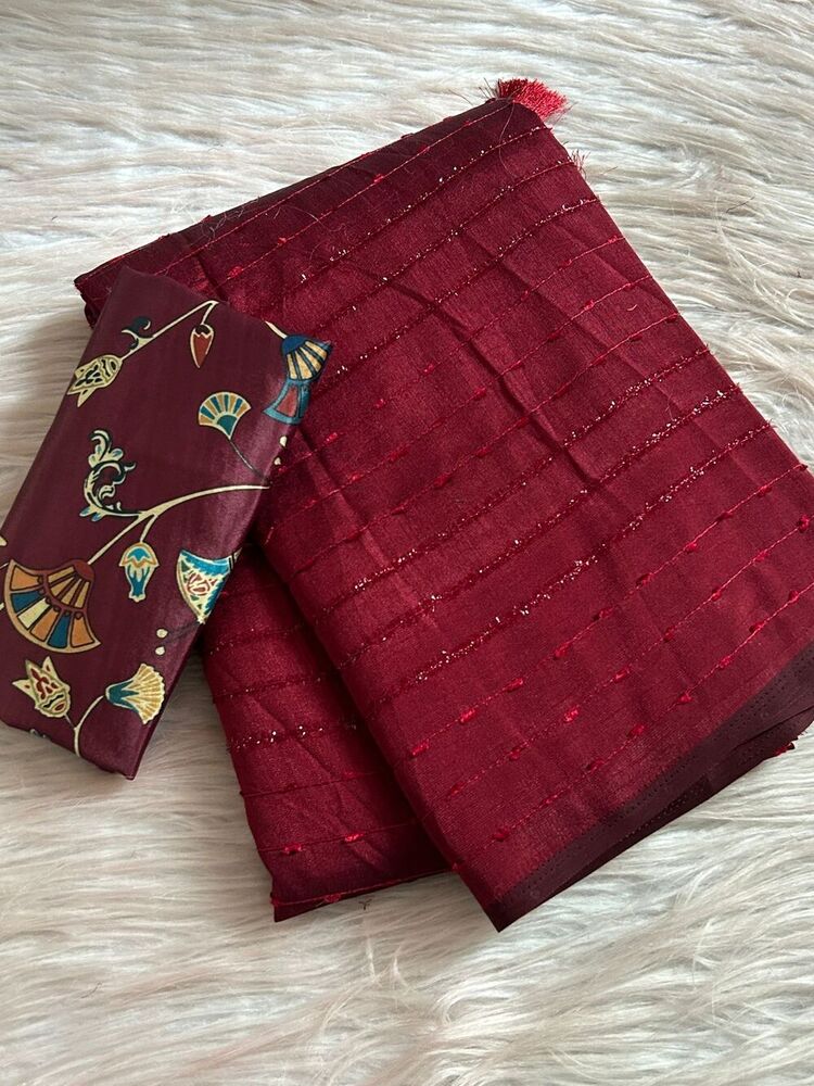 Kora Silk Saree - Bust Size: 44 Inch (In)