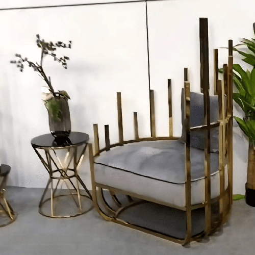 Sofa Table Set With Golden Frame - Feature: Corrosion Resistance