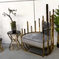 Sofa Table Set With Golden Frame - Feature: Corrosion Resistance