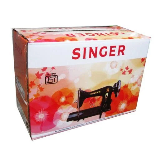 5 Ply Sewing Machine Printed Corrugated Box - Shape: Rectangle