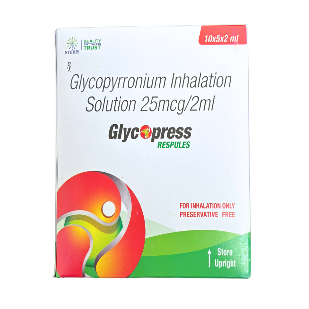 Glycopyrrolate IP (Equivalent to Glycopyrronium 25mcg), In Isotonic solution 2ml