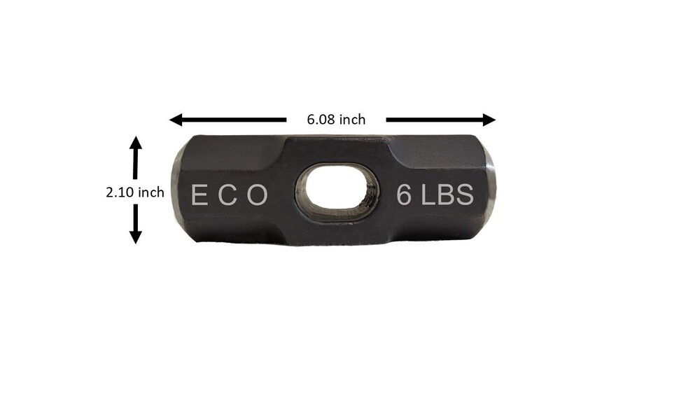 Eco 6 Lbs Sledge Hammer Head - Color: Grey