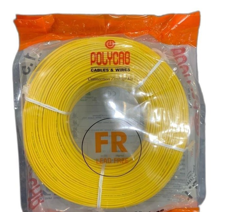 6 Sqmm House Wire 200 Mtr - Color: Yellow