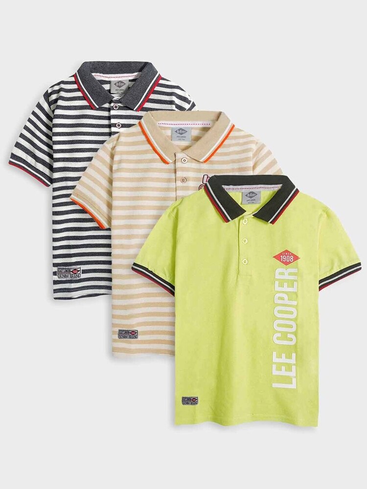 Boys Printed n Applique Polos Mixed