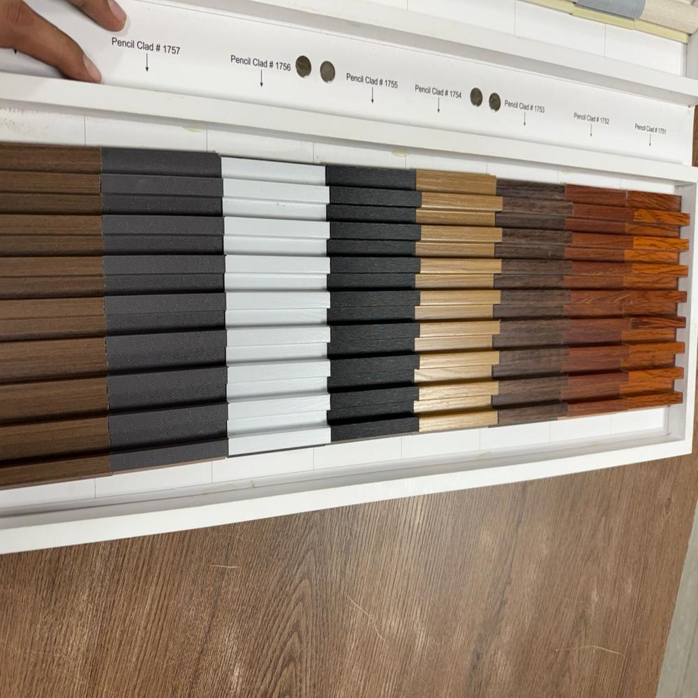 WPC Pencil Louvers 16mm 17mm for Interior Spaces Contemporary Wall & Ceiling Design