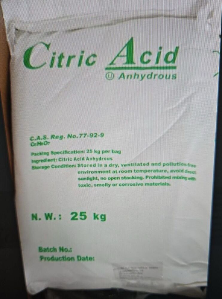 Citric Acid Anhydrous - Cas No: 11138-66-2
