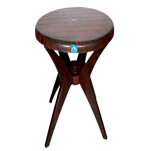 Dining Table Round Cross Leg - Color: Brown