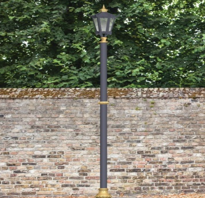 Decorative Cast Iron lamp pole with single light