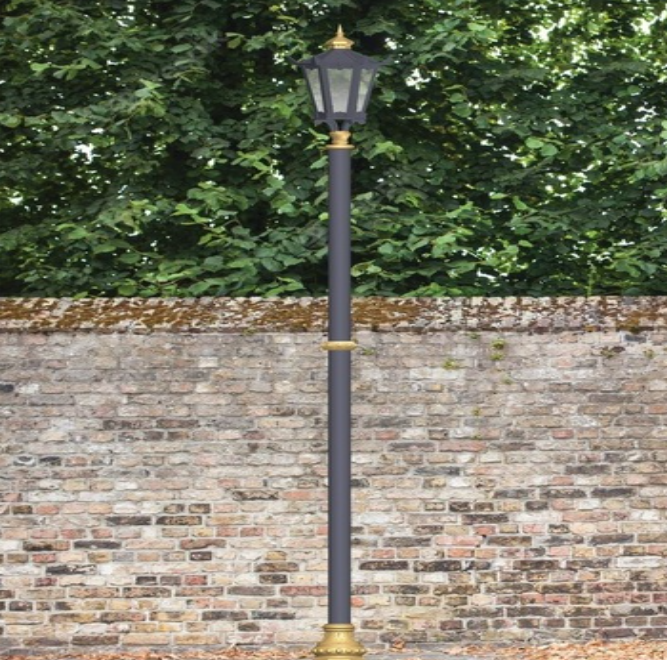Decorative Cast Iron lamp pole with single light