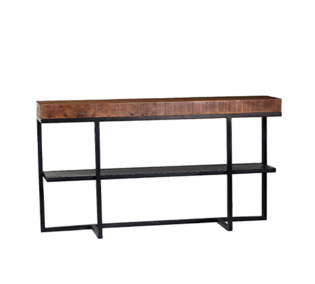 Wooden And Metal Study Table