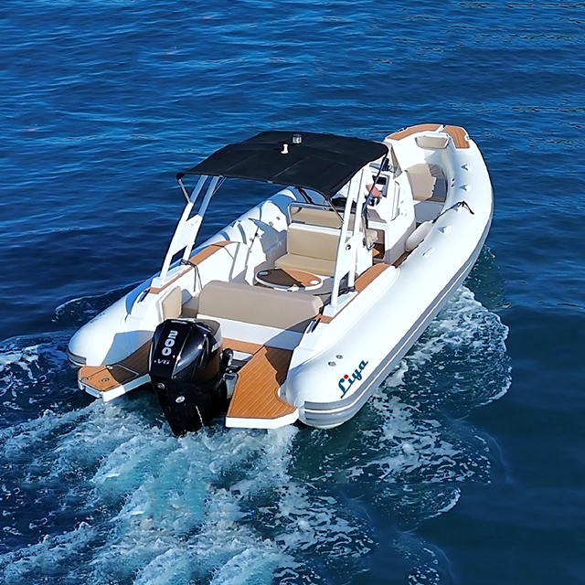 Liya 7.5m Rib Inflatable Boat With Outboard Motor - Capacity: 1800 Kg/hr