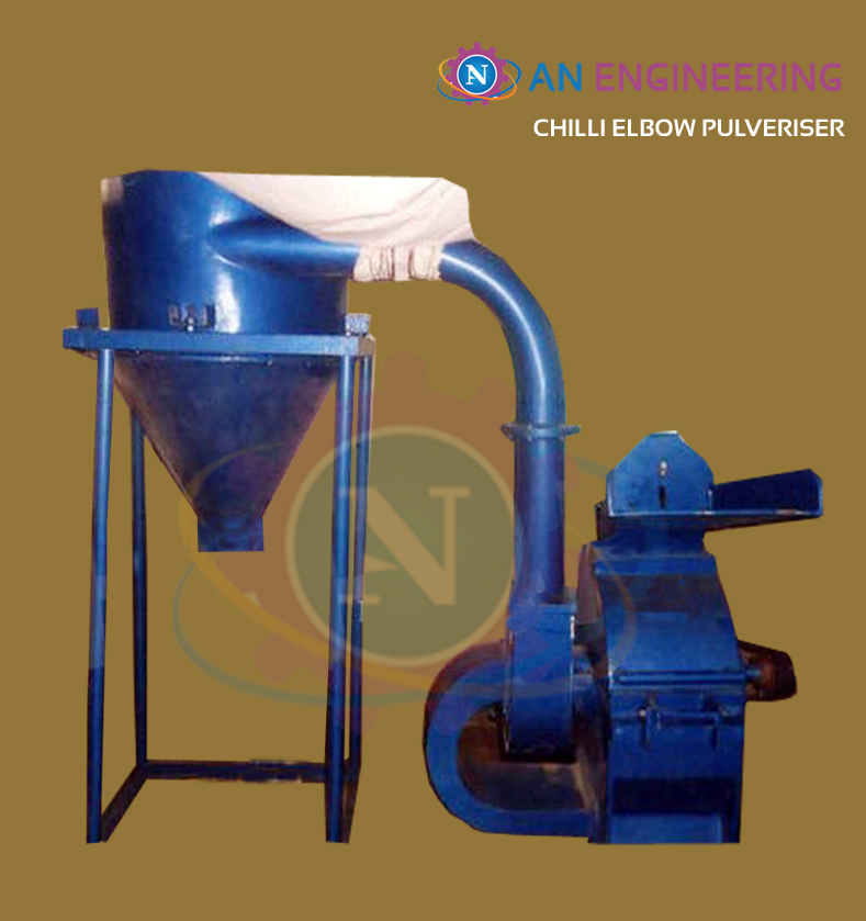 Elbow Type Pulveriser - 100kg, 200kg, 300kg, 500kg Capacities | New Mild Steel, Electric Power, 10 Hp, Industrial Use