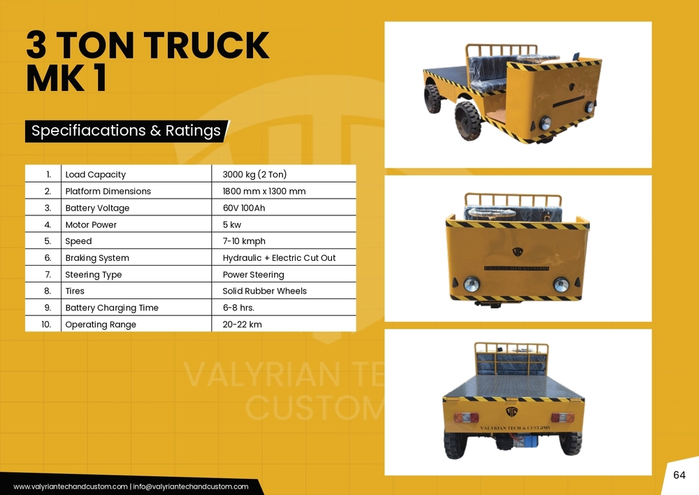 Bopt-3 Ton (Battery Operated Platform Truck) - Application: Industrial