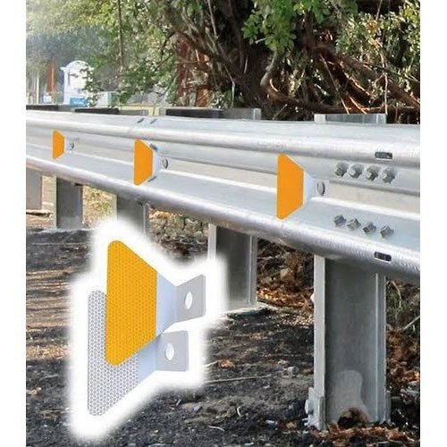 Guardrail Reflector - Uv-resistant, Lightweight, Red & Yellow | Advanced Retroreflective Surface, Solar-powered Options, Easy Installation