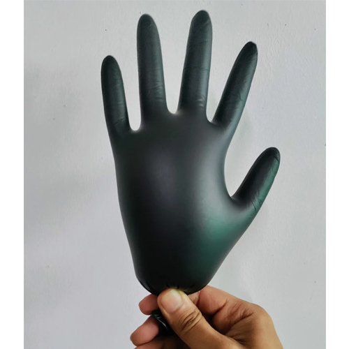 Black Nitrile Examination Gloves Powder Free - Application: Hospital