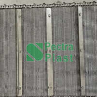 Compound Balanced Weave Wire Mesh Conveyor Belts - Color: Silver
