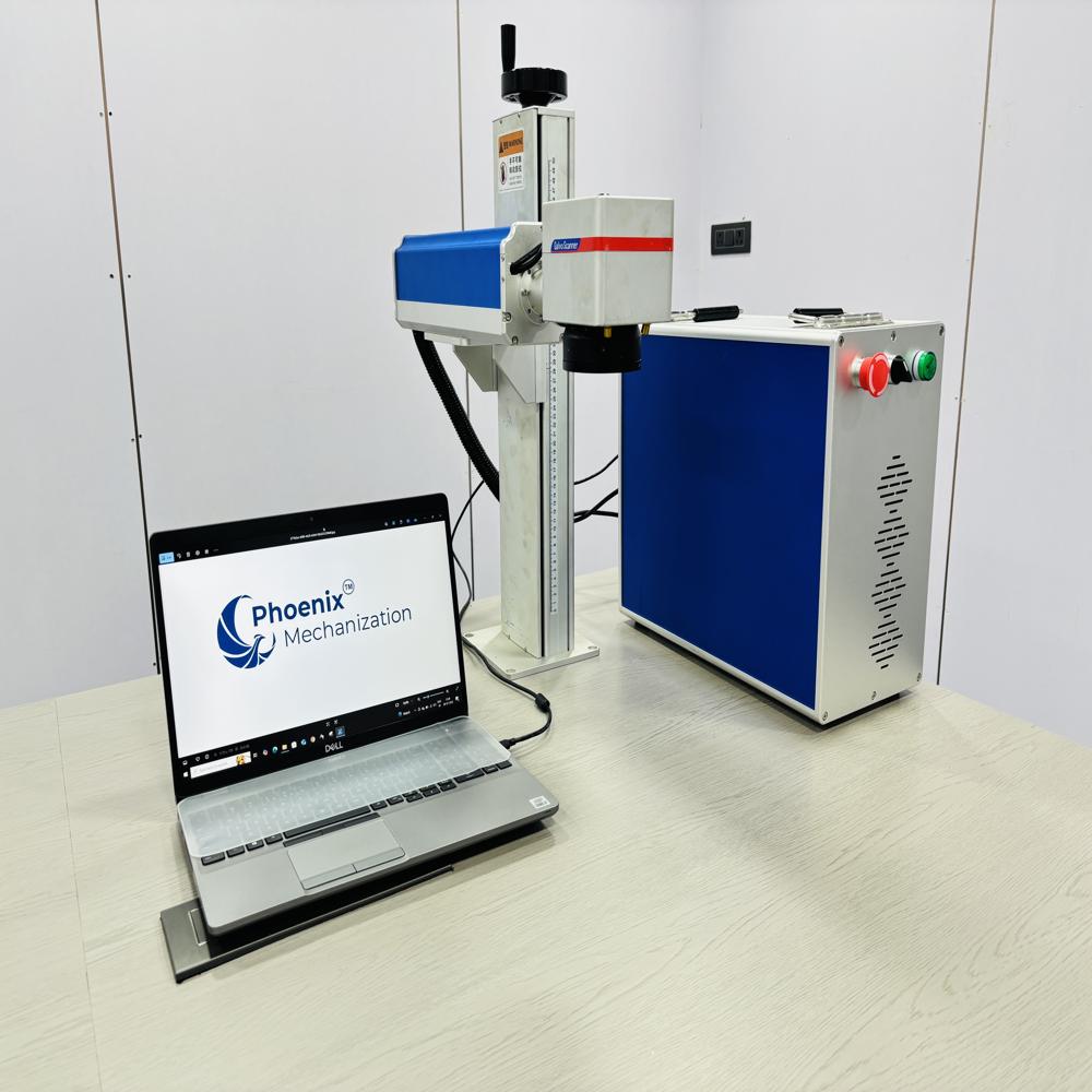 Metal Laser Marking Machine - Color: White And Blue