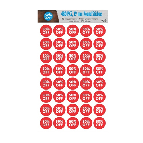 20Mm Round Shape Sticker - Color: Multiple