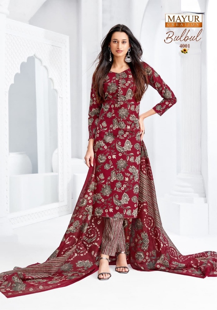 Mayur Bulbul Vol-4 A Dress Material - Color: Multicolor