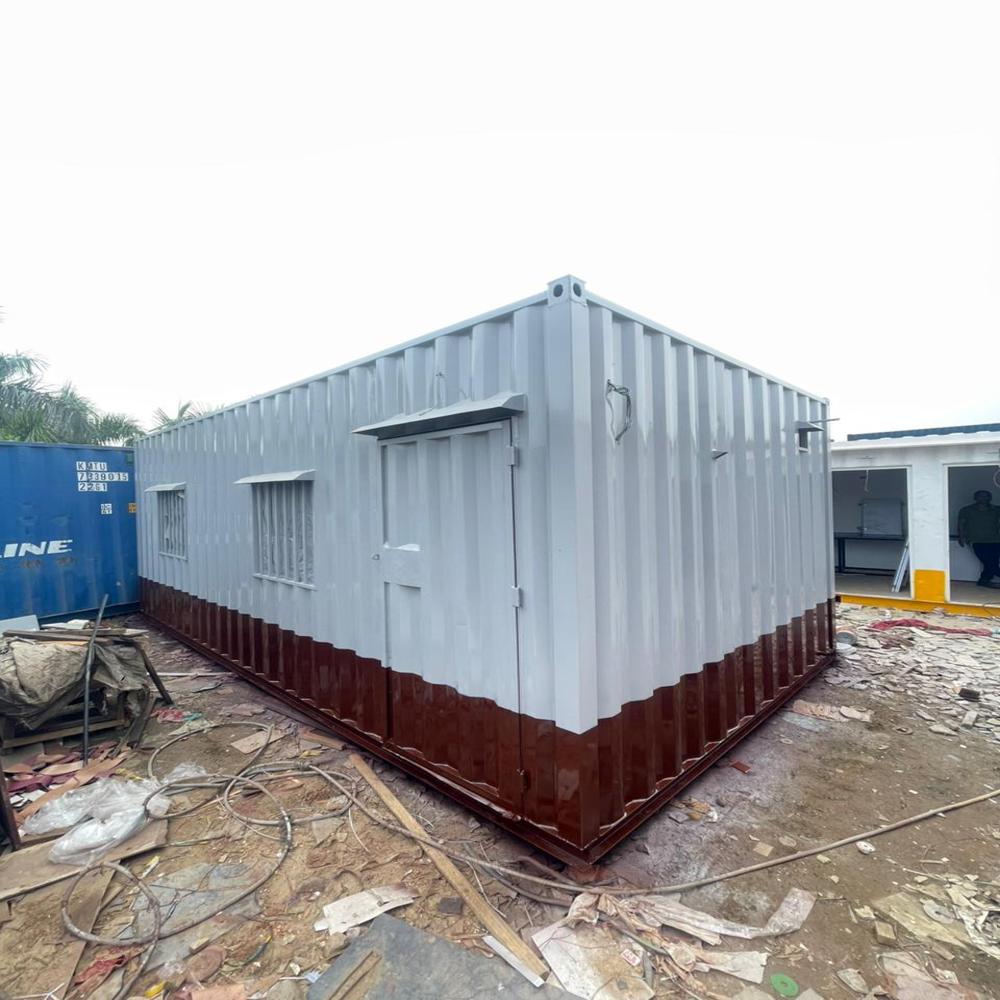 Portable Office Container - Stainless Steel, 40x10 Feet , 20 Foot Length, 10-20 Ton Capacity, Secure Mobile Workspace Solution